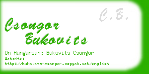 csongor bukovits business card